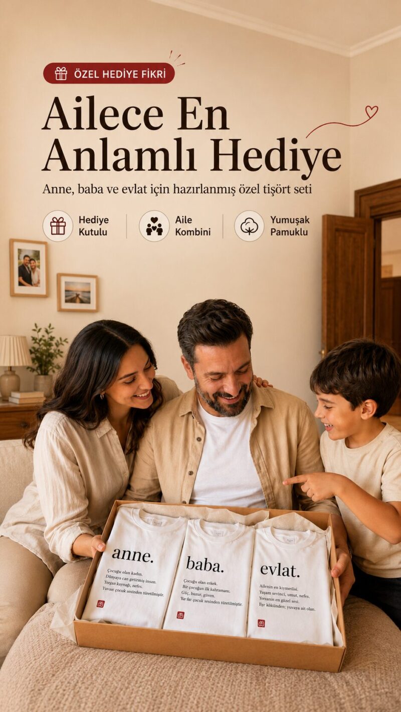 Anne,Baba & Evlat T-shirt Seti